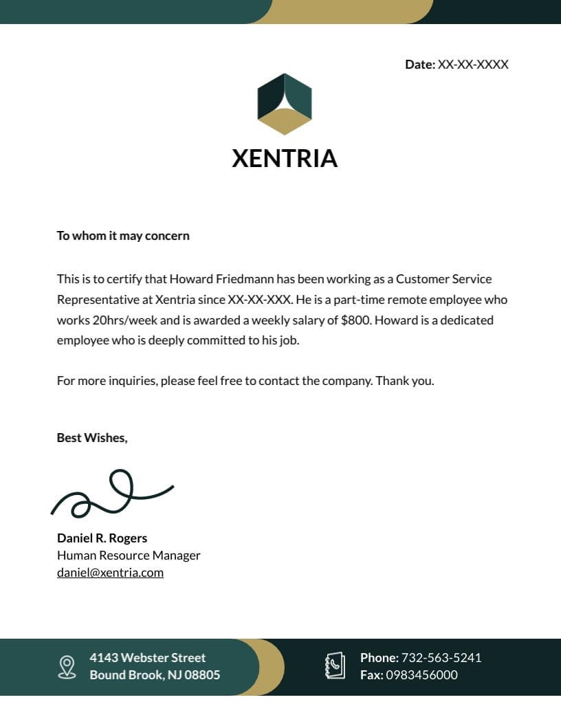 Sales Employment Verification Letter Templates 1425289106 Sales Employment Verification Letter Templates 1425289106