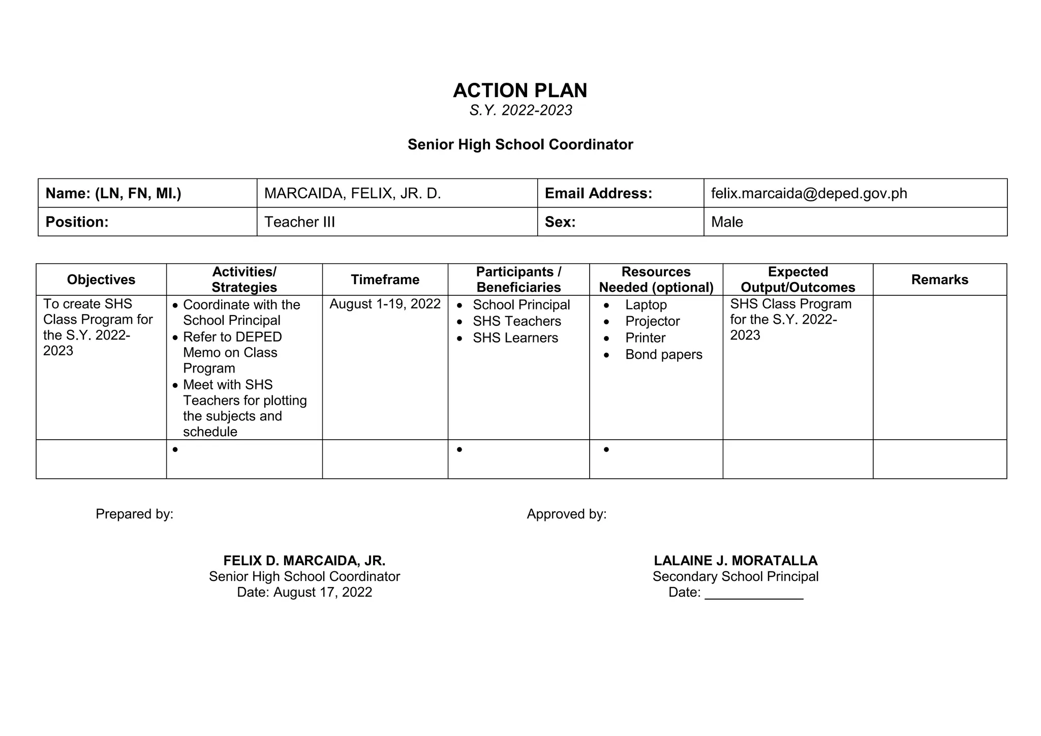 Sample Action Plan Templatedocx Sample Action Plan Templatedocx