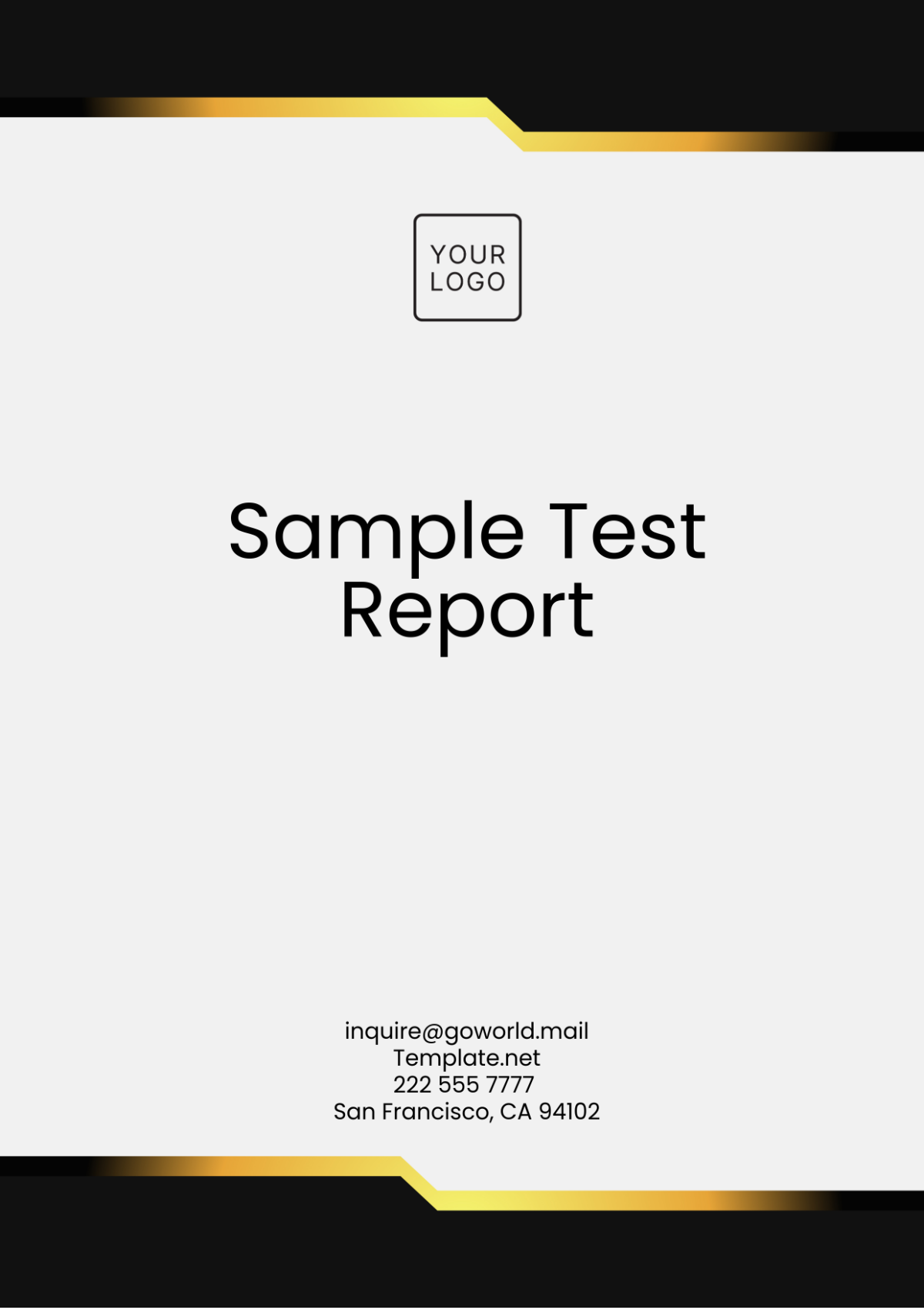 Sample Test Report Sample Test Report