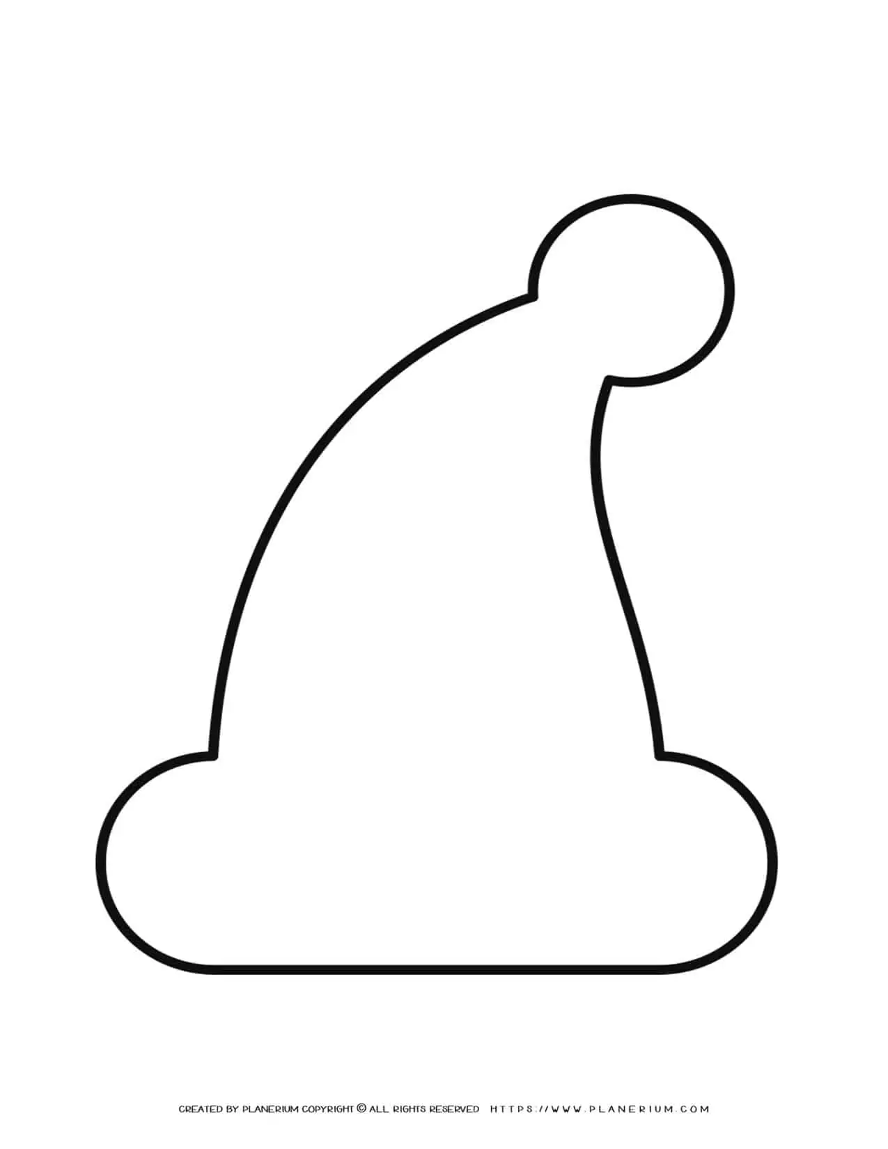 Santa Hat Outline Santa Hat Outline