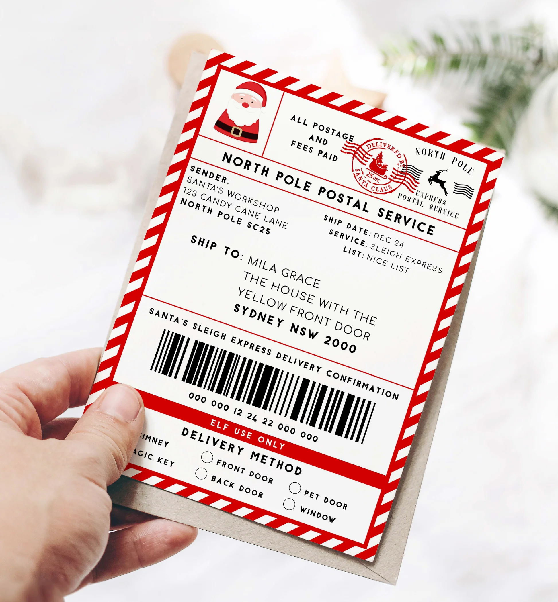 christmas shipping label template free