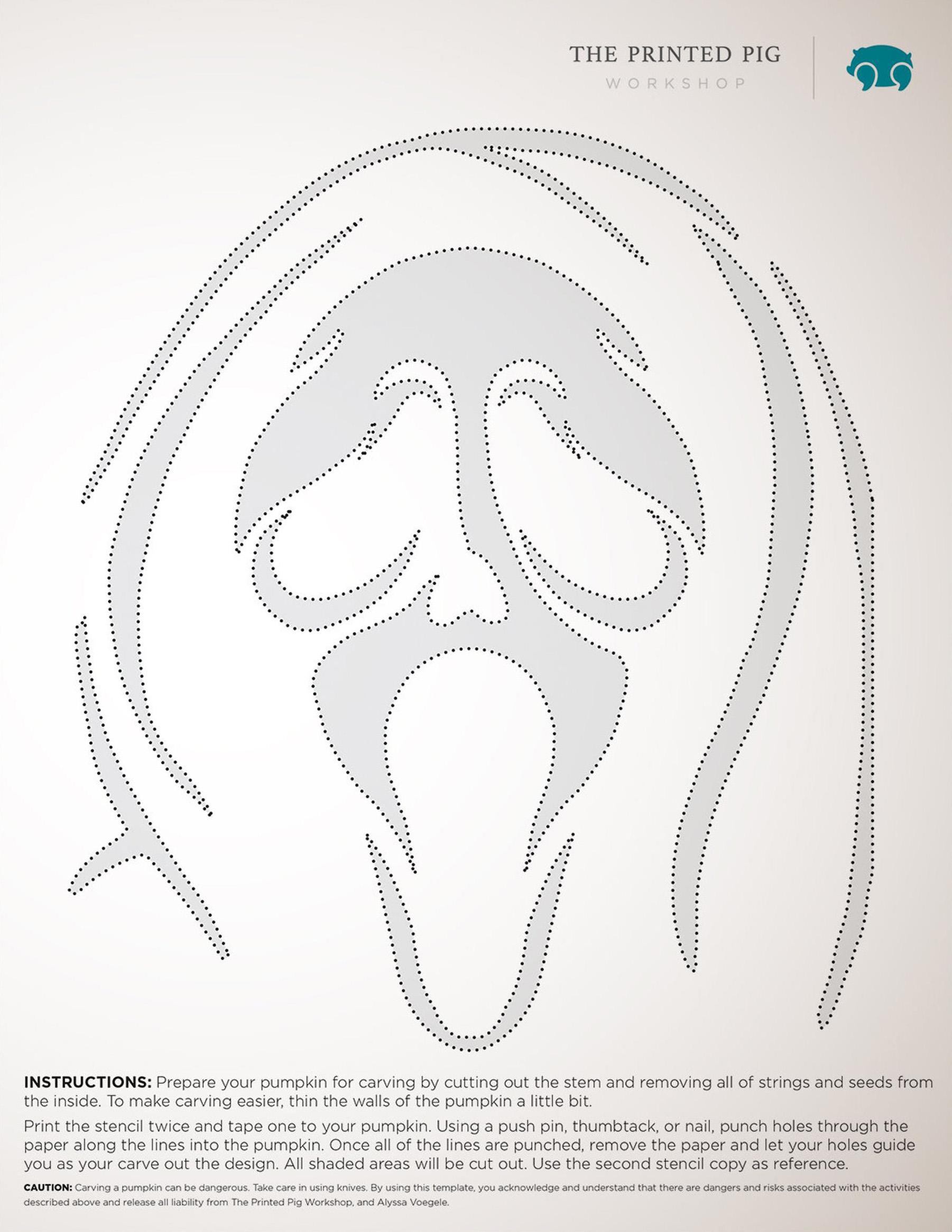 Scream Ghostface Free Pumpkin Stencil Pumpkin Scream Ghostface Free Pumpkin Stencil Pumpkin