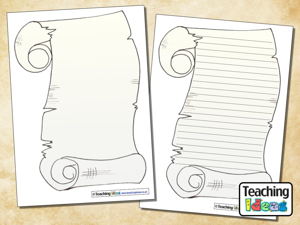 Scroll Paper Templates Scroll Paper Templates