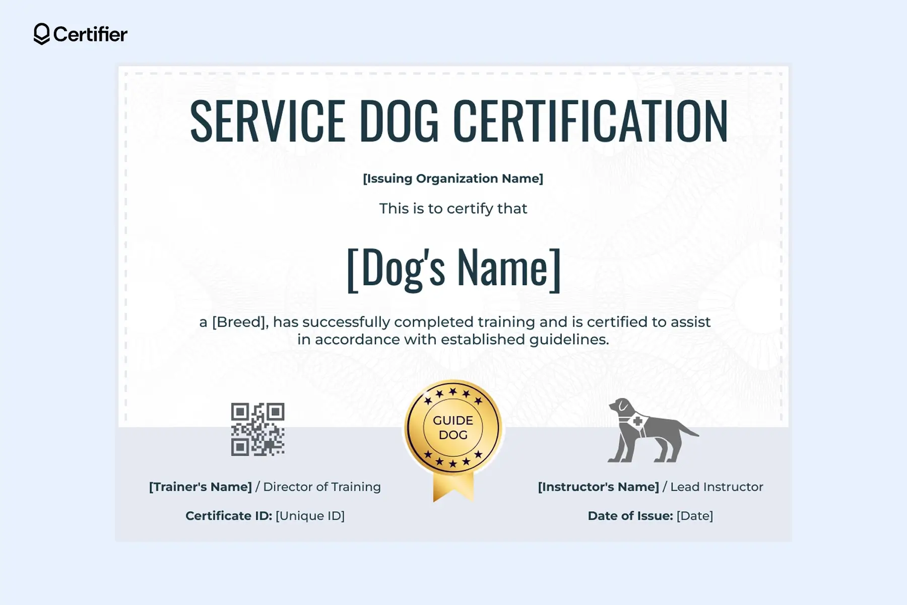 free printable esa dog id card template