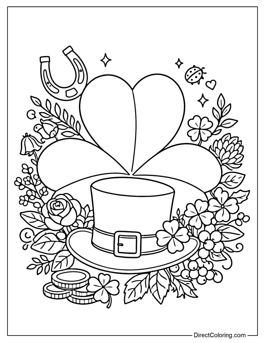 Shamrock Coloring Pages Shamrock Coloring Pages