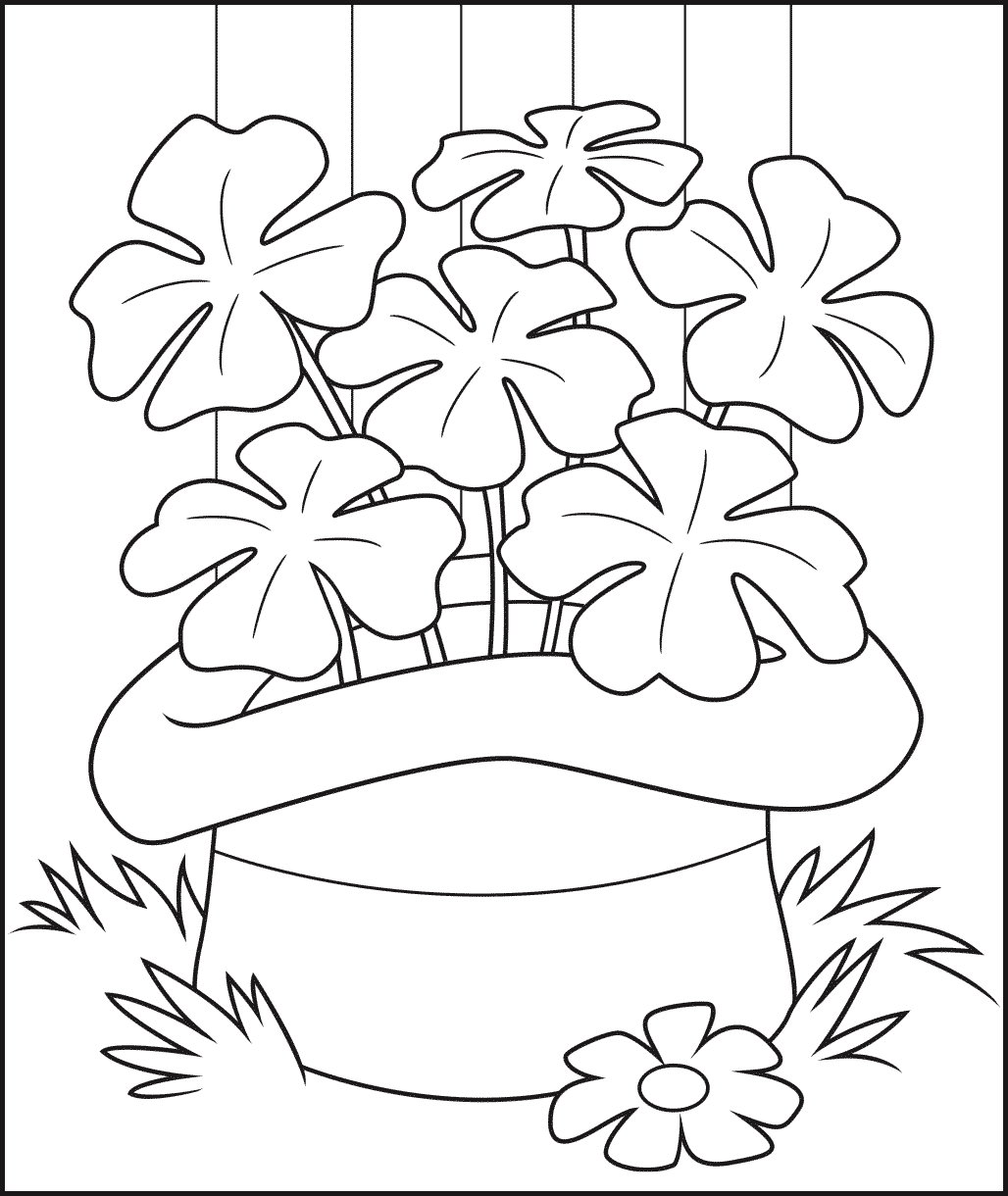 Shamrocks Coloring Page Shamrocks Coloring Page