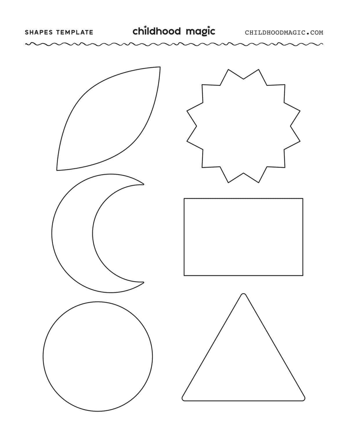 Shape Outlines Free Printable Templates Shape Outlines Free Printable Templates