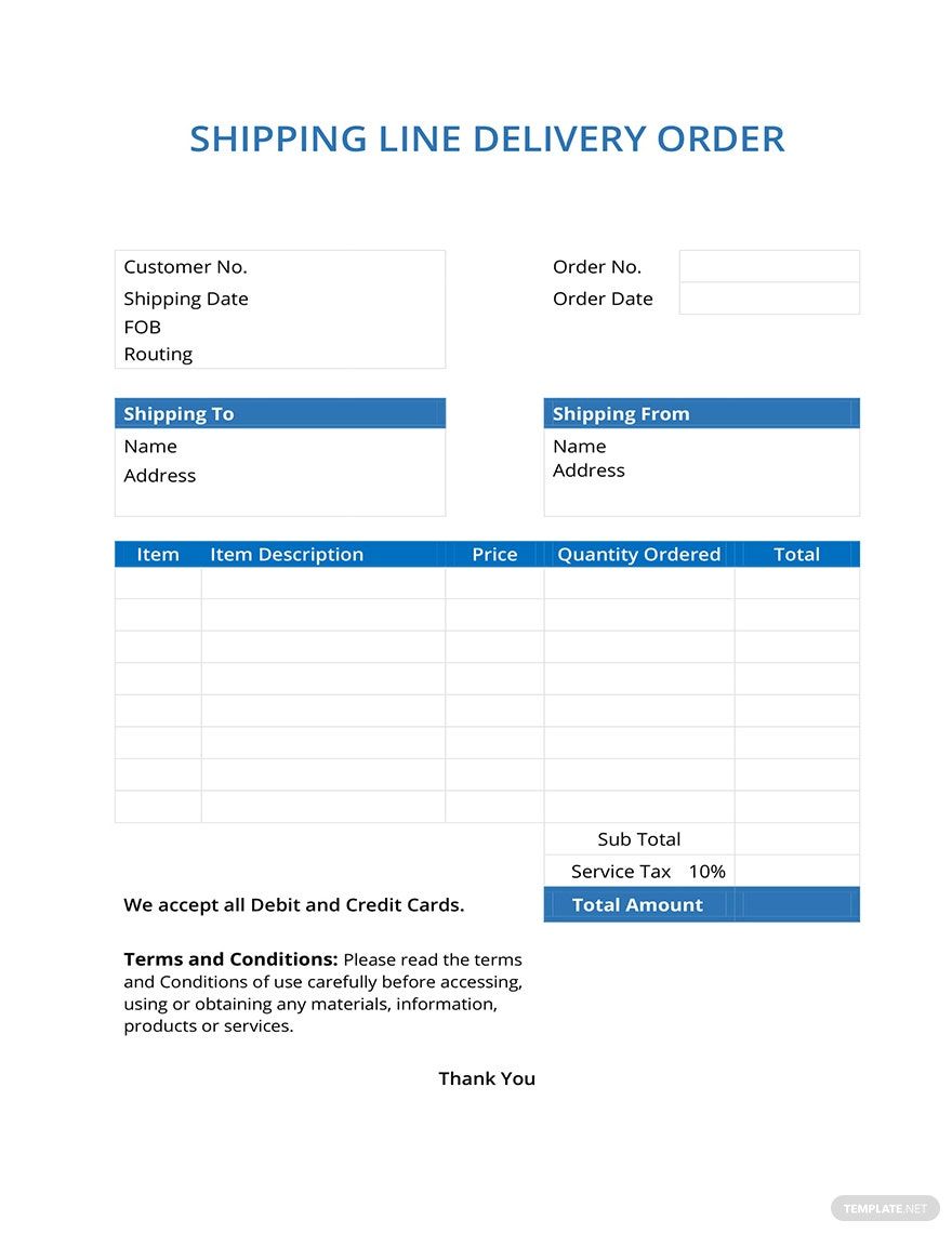 Shipping Line Delivery Order Shipping Line Delivery Order