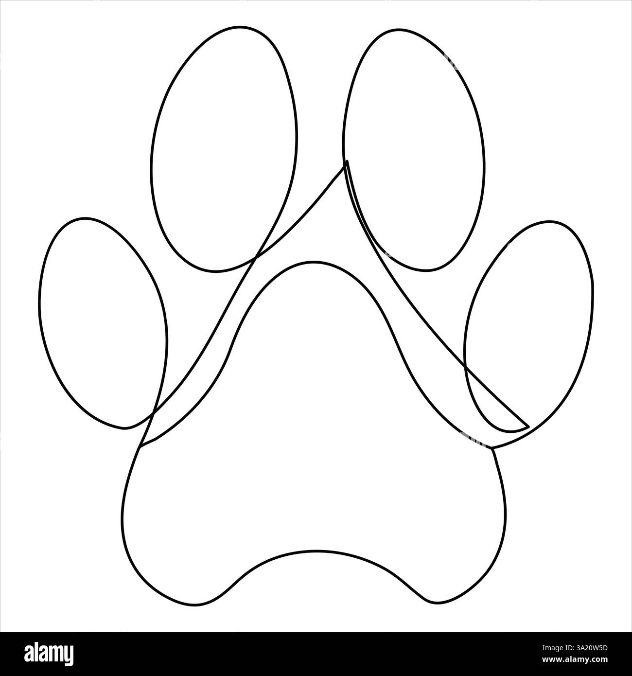 Single Dog Paw Print Single Dog Paw Print