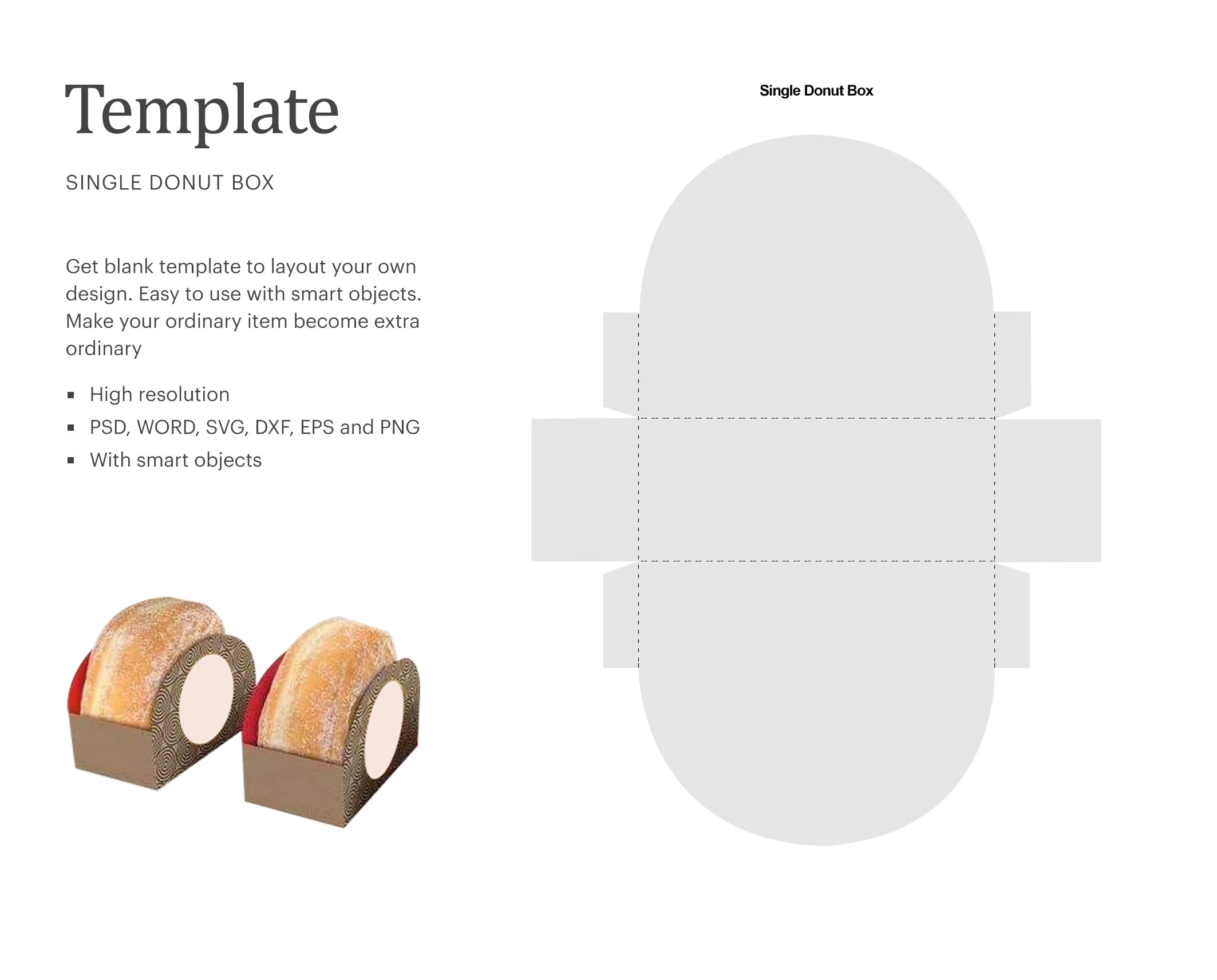 free printable donut box template