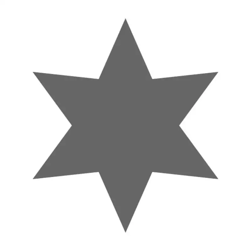 Six Point Star Stencil Six Point Star Stencil