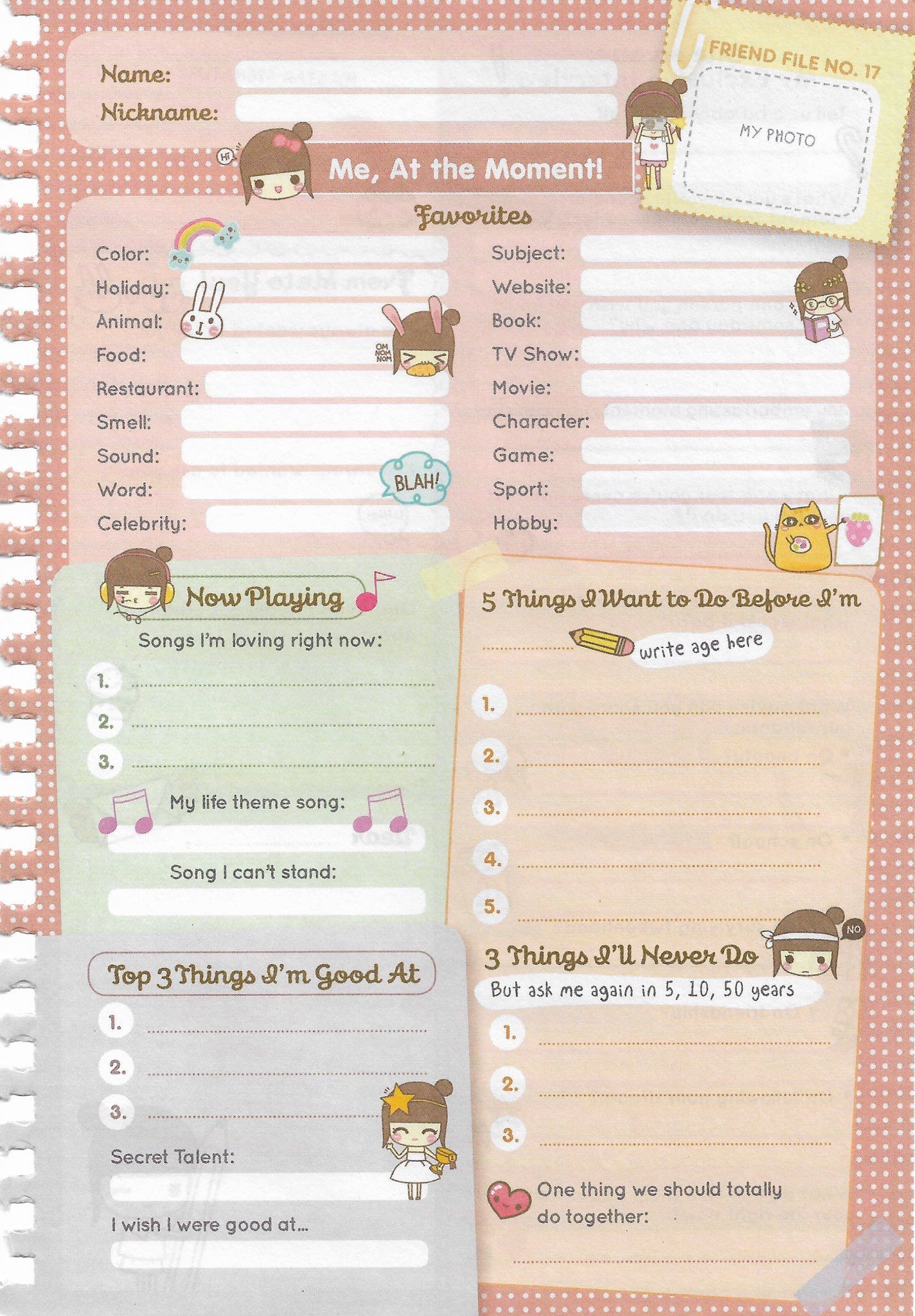 Slam Book Template Aesthetic Slam Book Template Aesthetic
