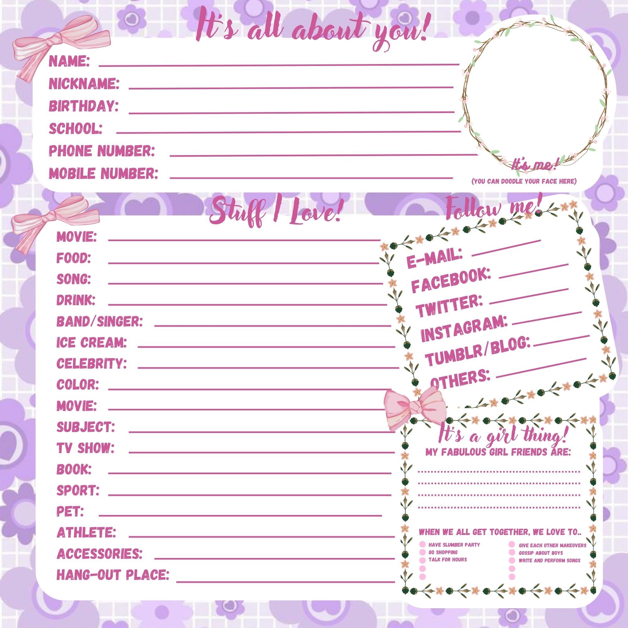 slam book sample template slam book sample template