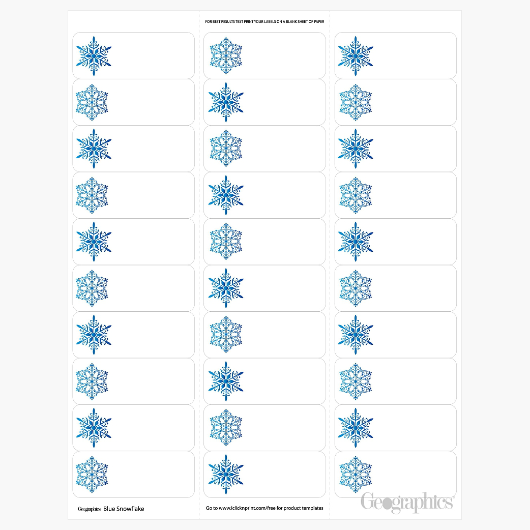 Snowflakes Christmas Mailing Labels Blue Foil 1x2 63 90 Pk Snowflakes Christmas Mailing Labels Blue Foil 1x2 63 90 Pk