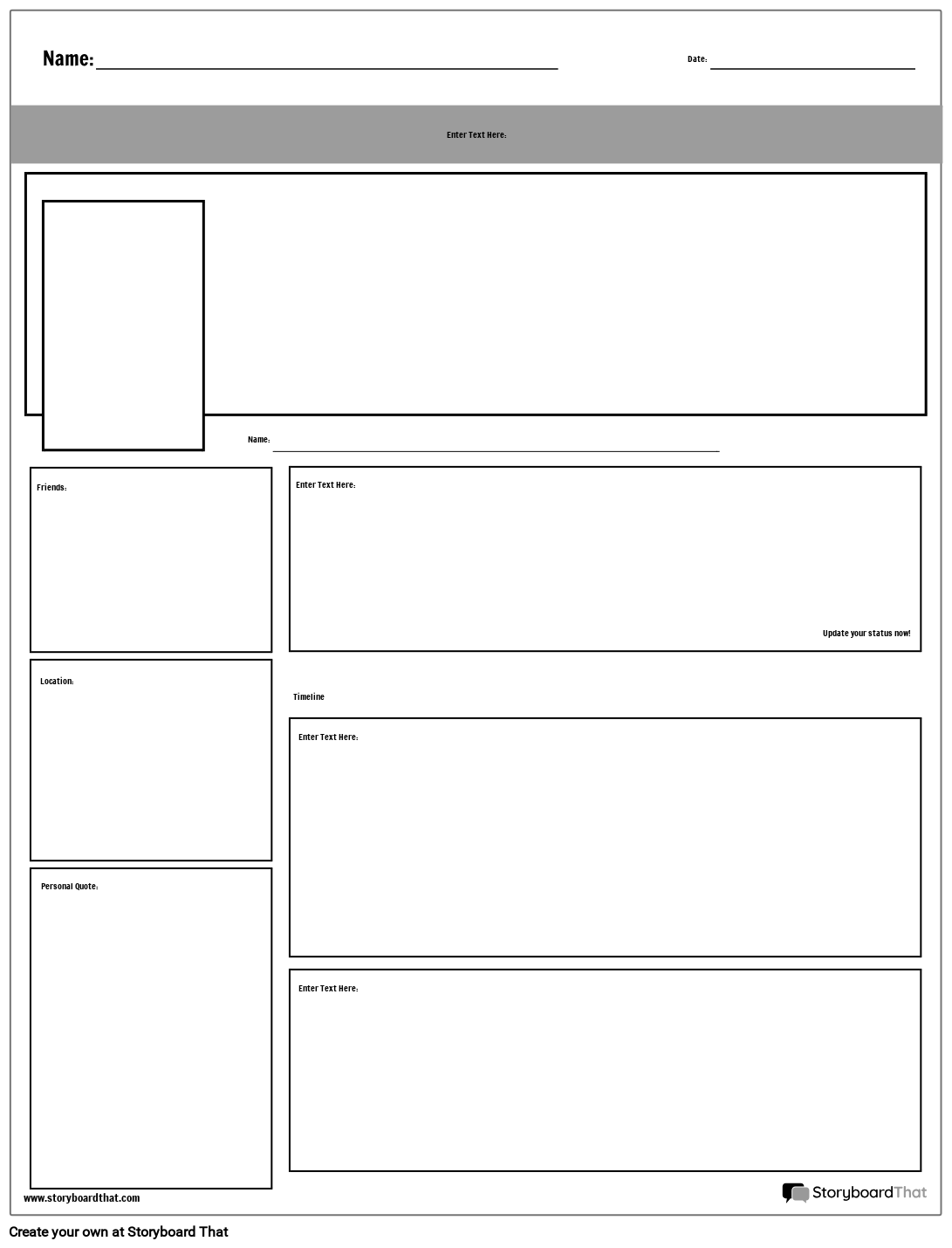 free printable facebook template for students