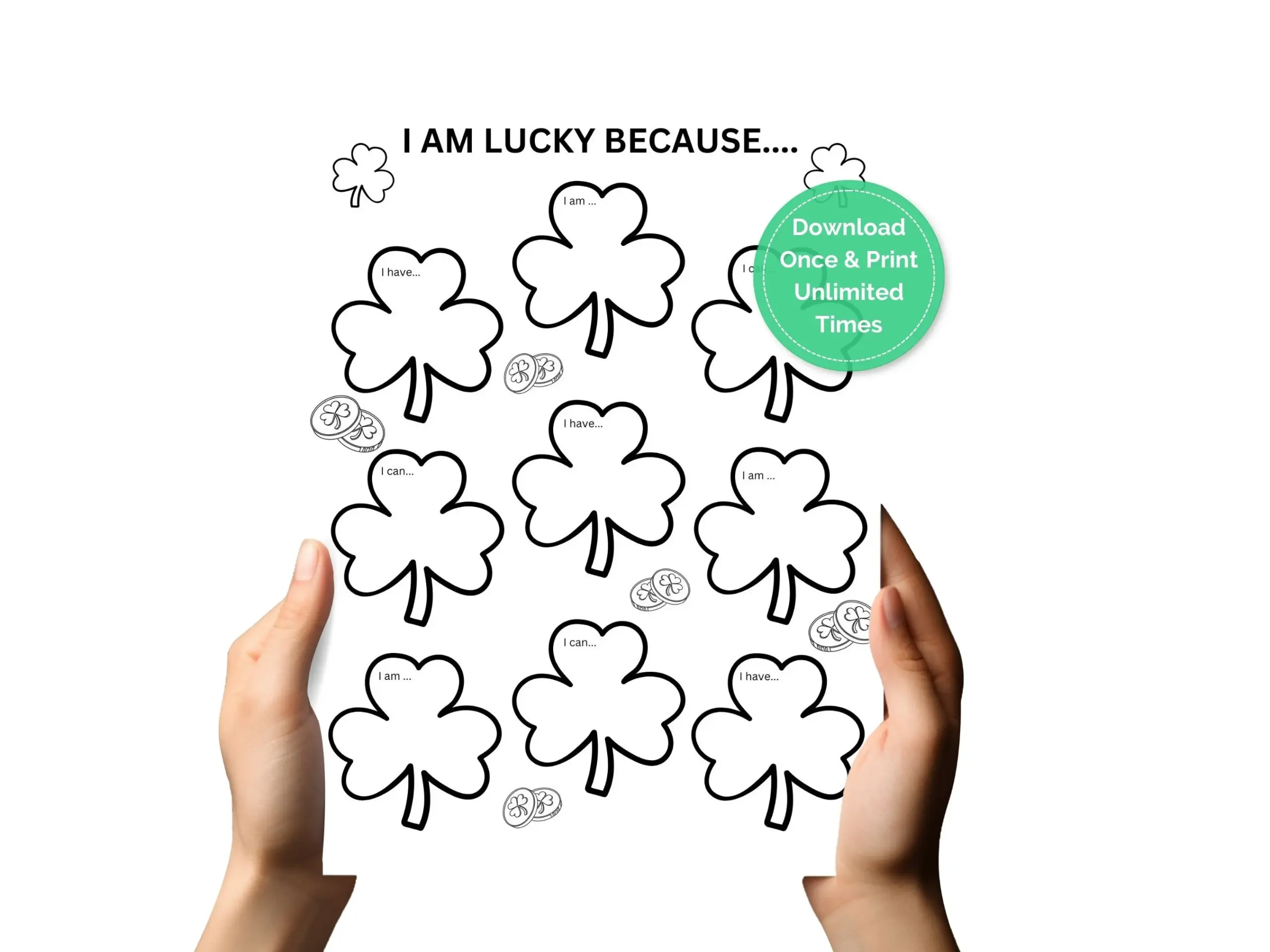 St Patricks Day Printable Shamrock