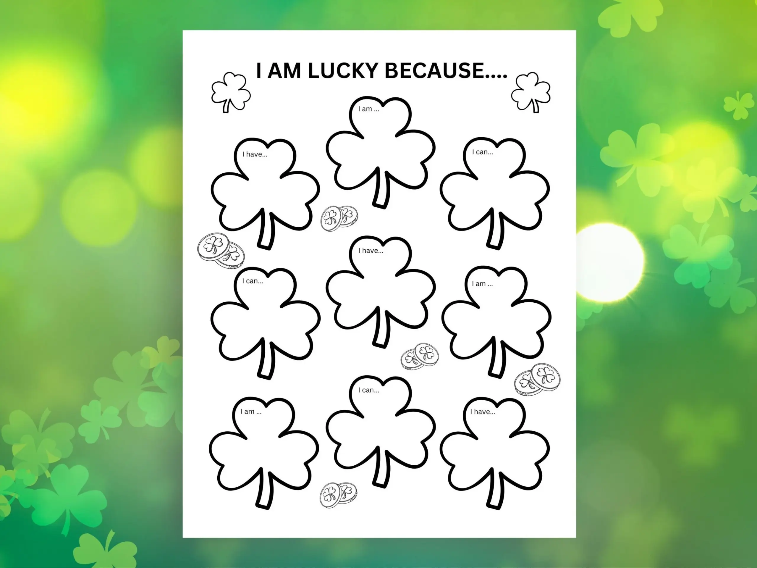 St Patricks Day Printable Shamrock