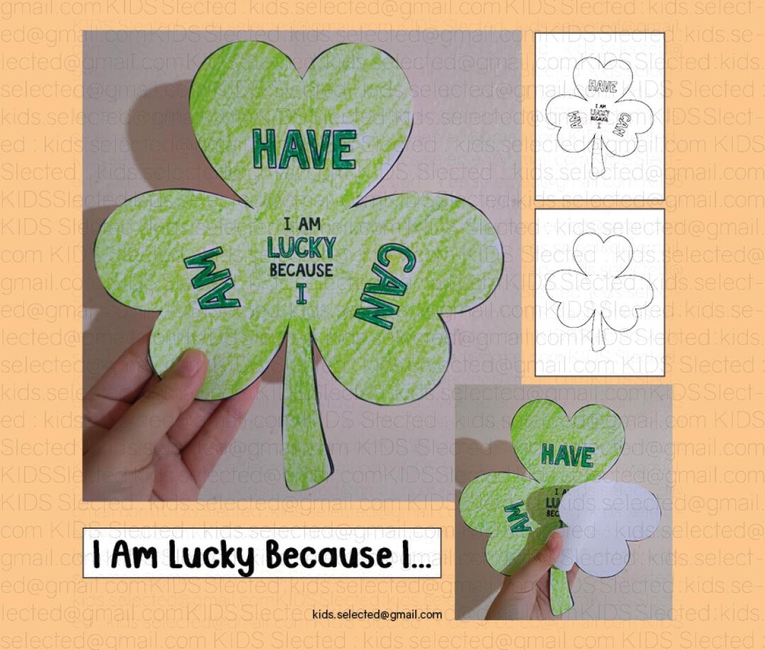 i am lucky because shamrock template i am lucky because shamrock template