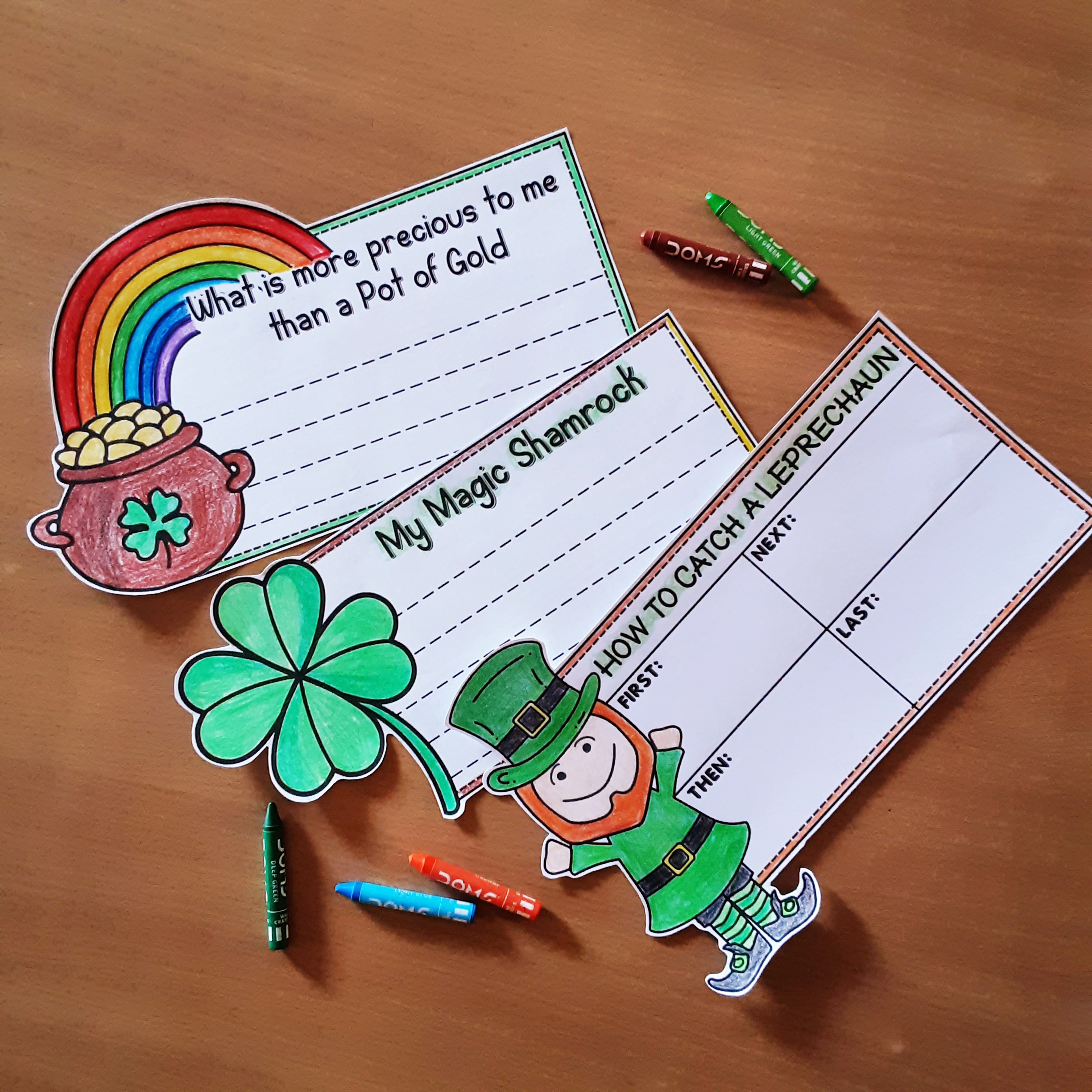 shamrock writing template