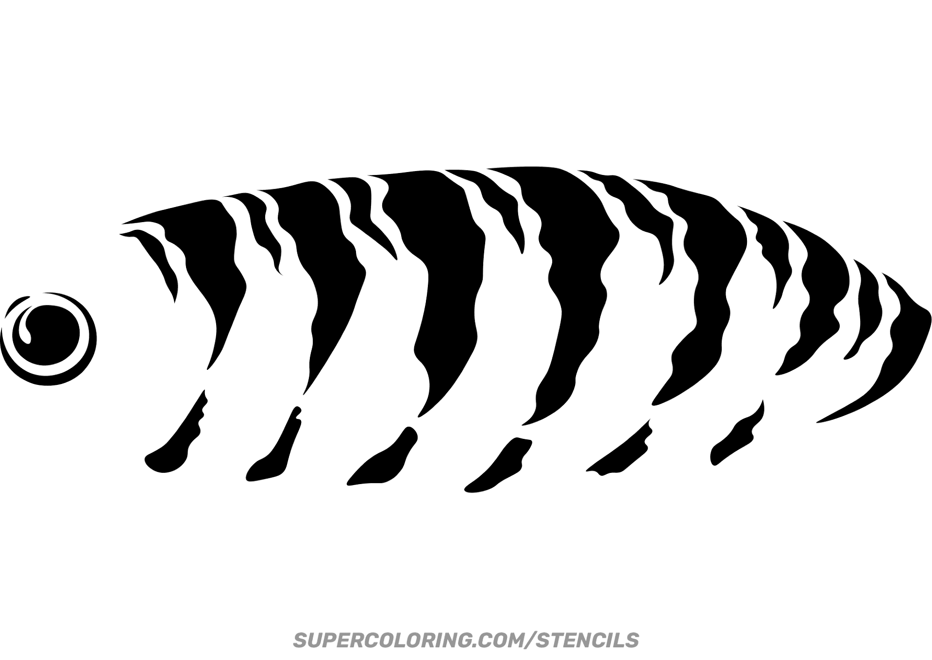 Stencil Of Fishing Lure Stencil Of Fishing Lure