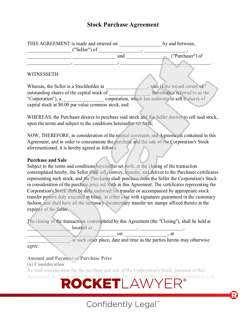 Stock Purchase Agreement
