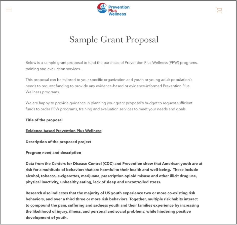 Successful Grant Proposal Examples Successful Grant Proposal Examples