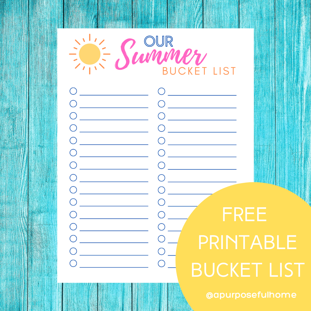Summer Bucket List Summer Bucket List