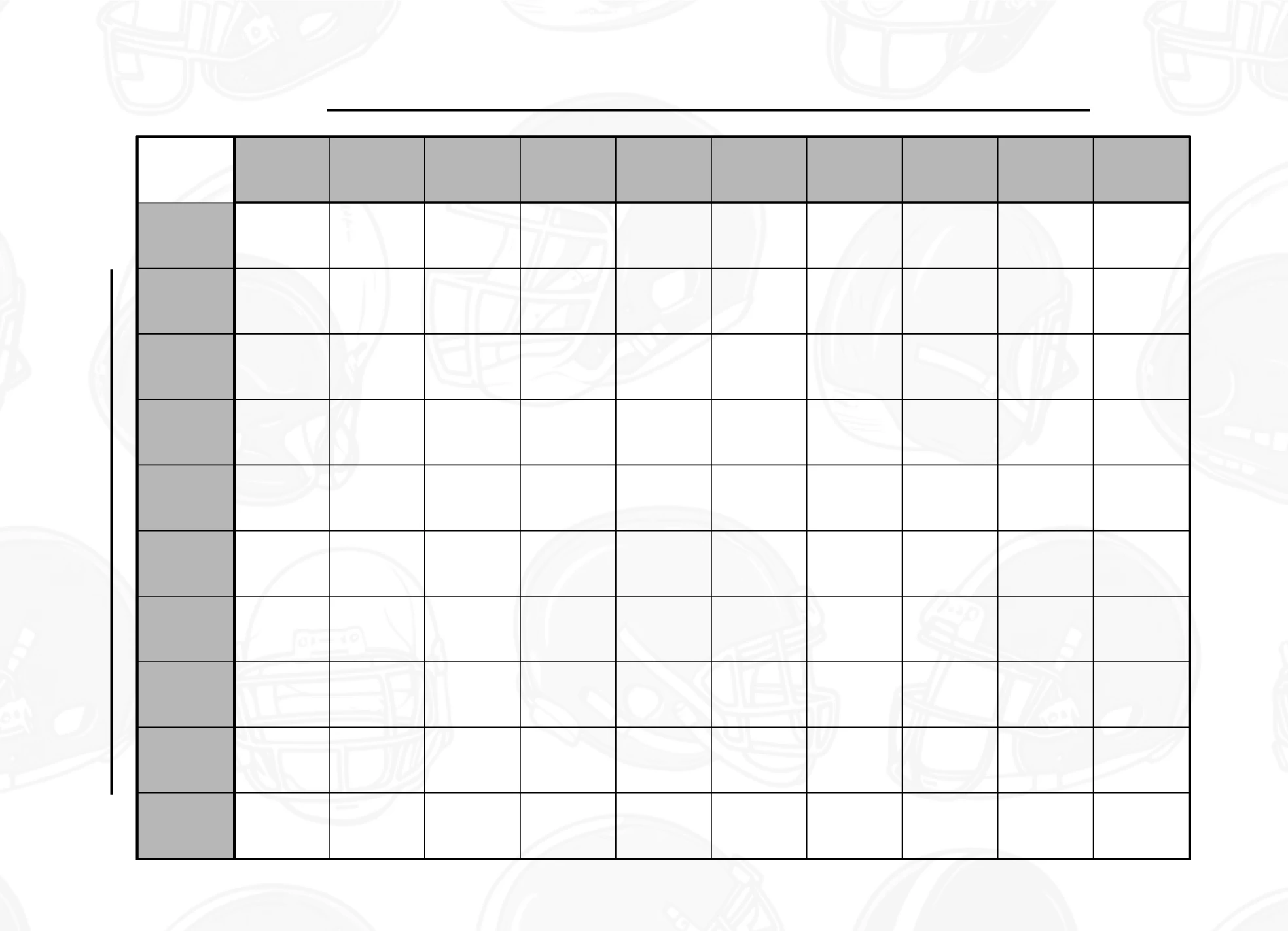 free printable football square template free printable football square template