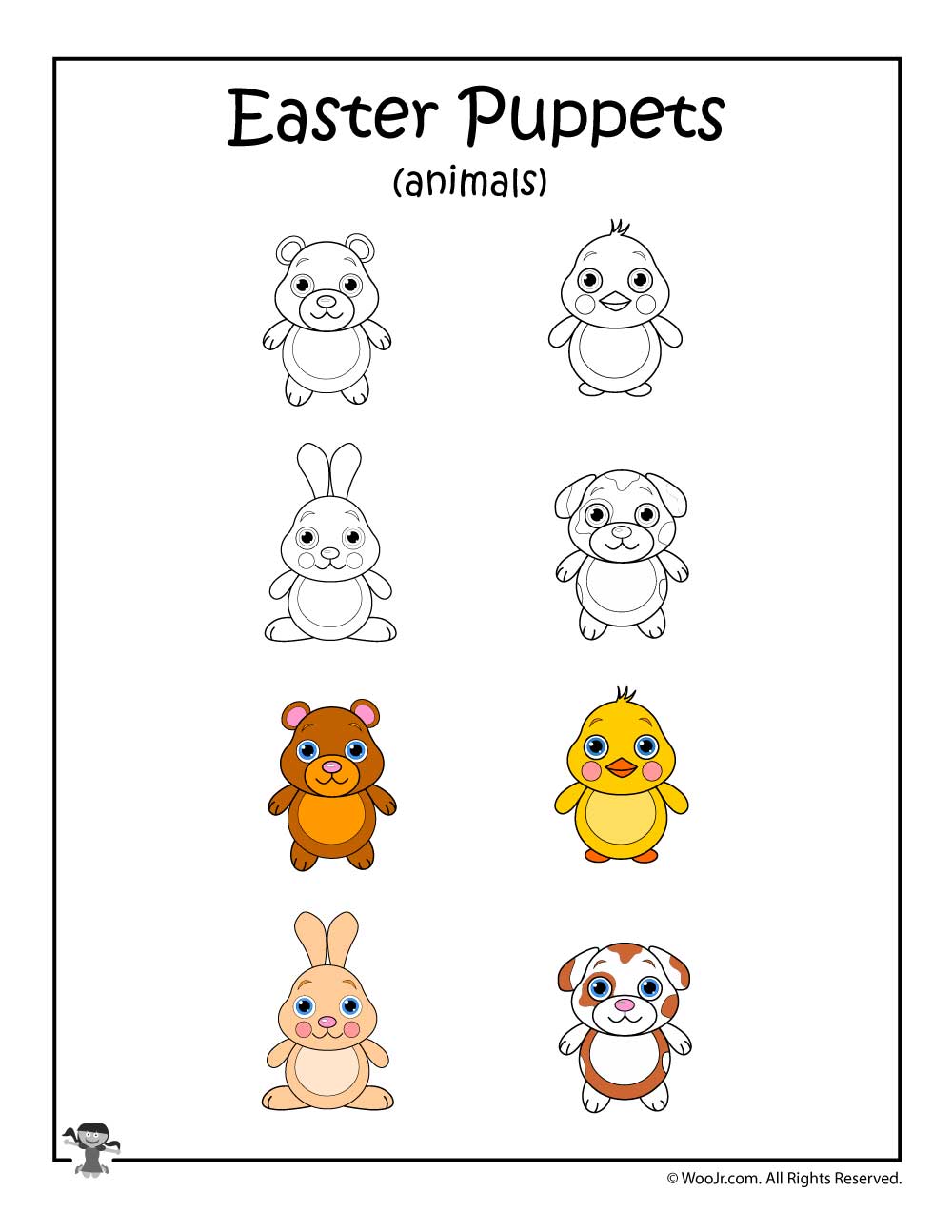 Surprise Easter Clothespin Puppets Printable Craft Surprise Easter Clothespin Puppets Printable Craft