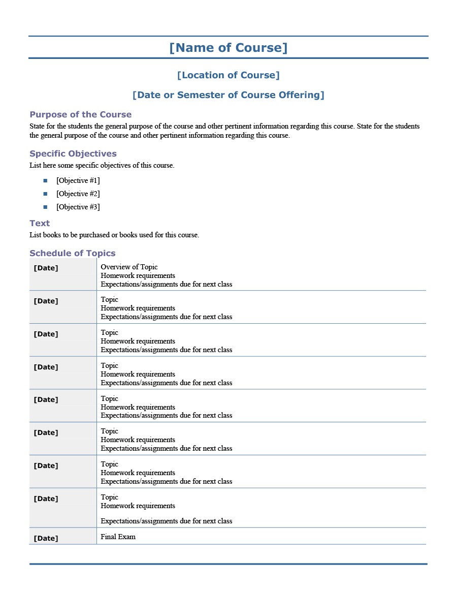 Syllabus