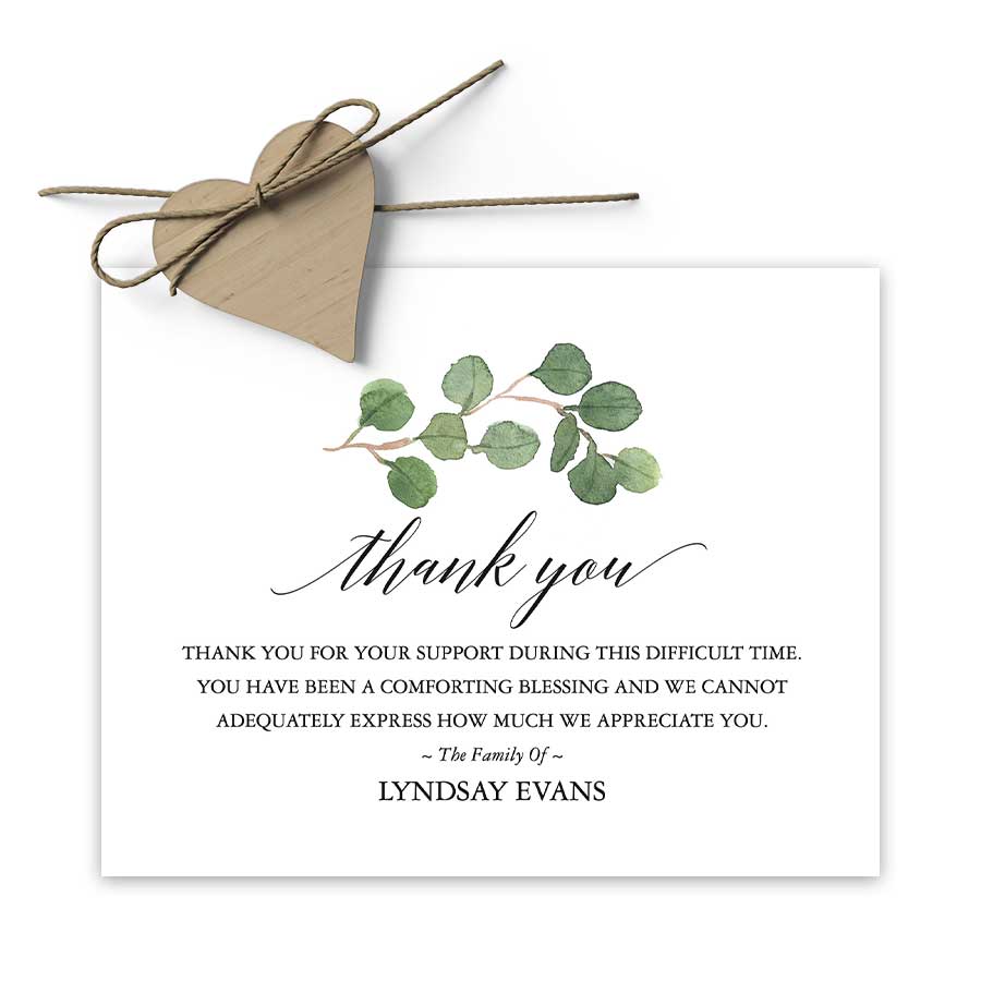 Sympathy Thank You Card Printable
