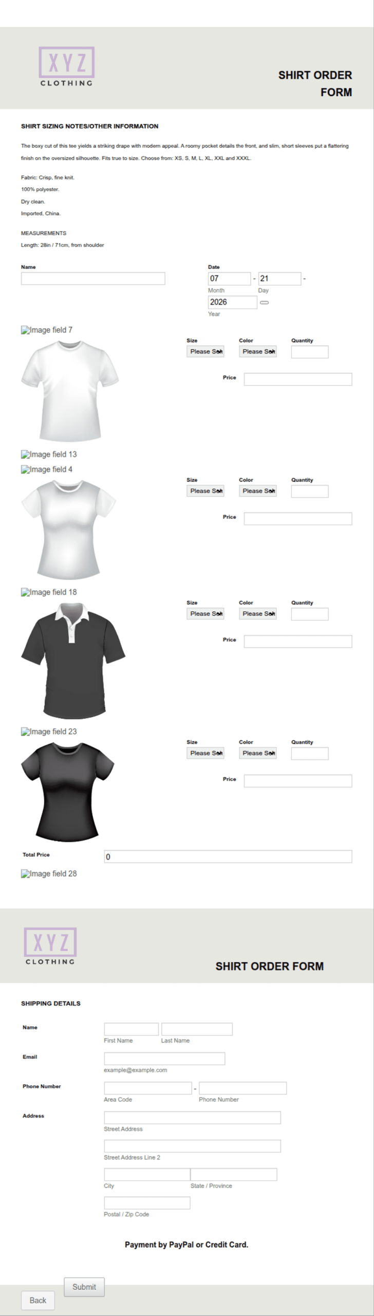 free printable blank t shirt template