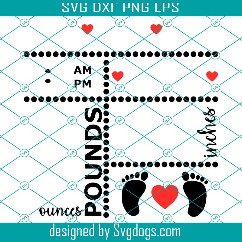 Template For Baby Birth Announcement Svg Template For Baby Birth Announcement Svg