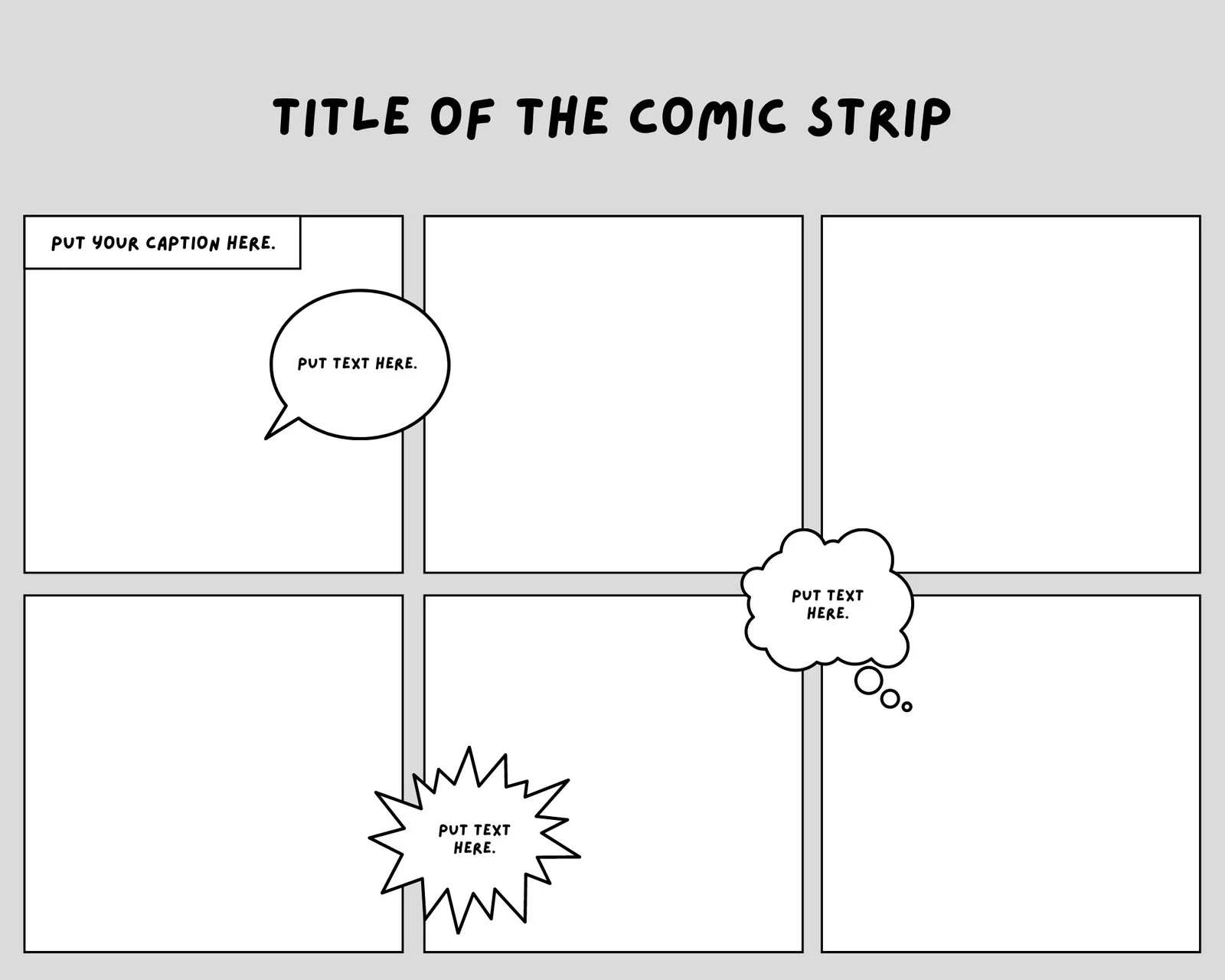 free printable comic book template free printable comic book template