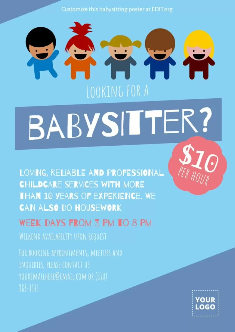 Templates Babysitting Child Care Flyers Templates Babysitting Child Care Flyers