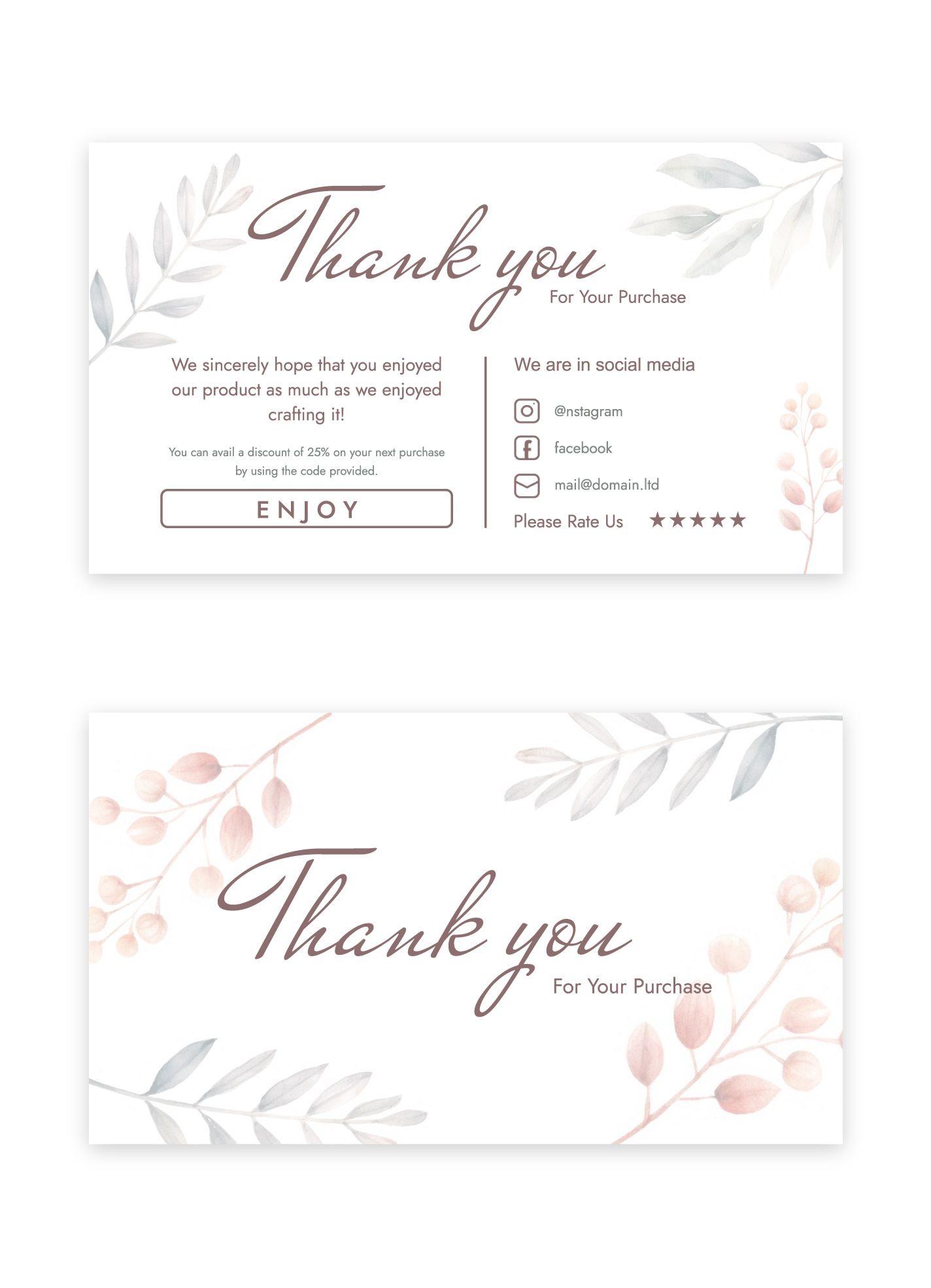 Thank You Business Card Free Google Docs Template Thank You Business Card Free Google Docs Template