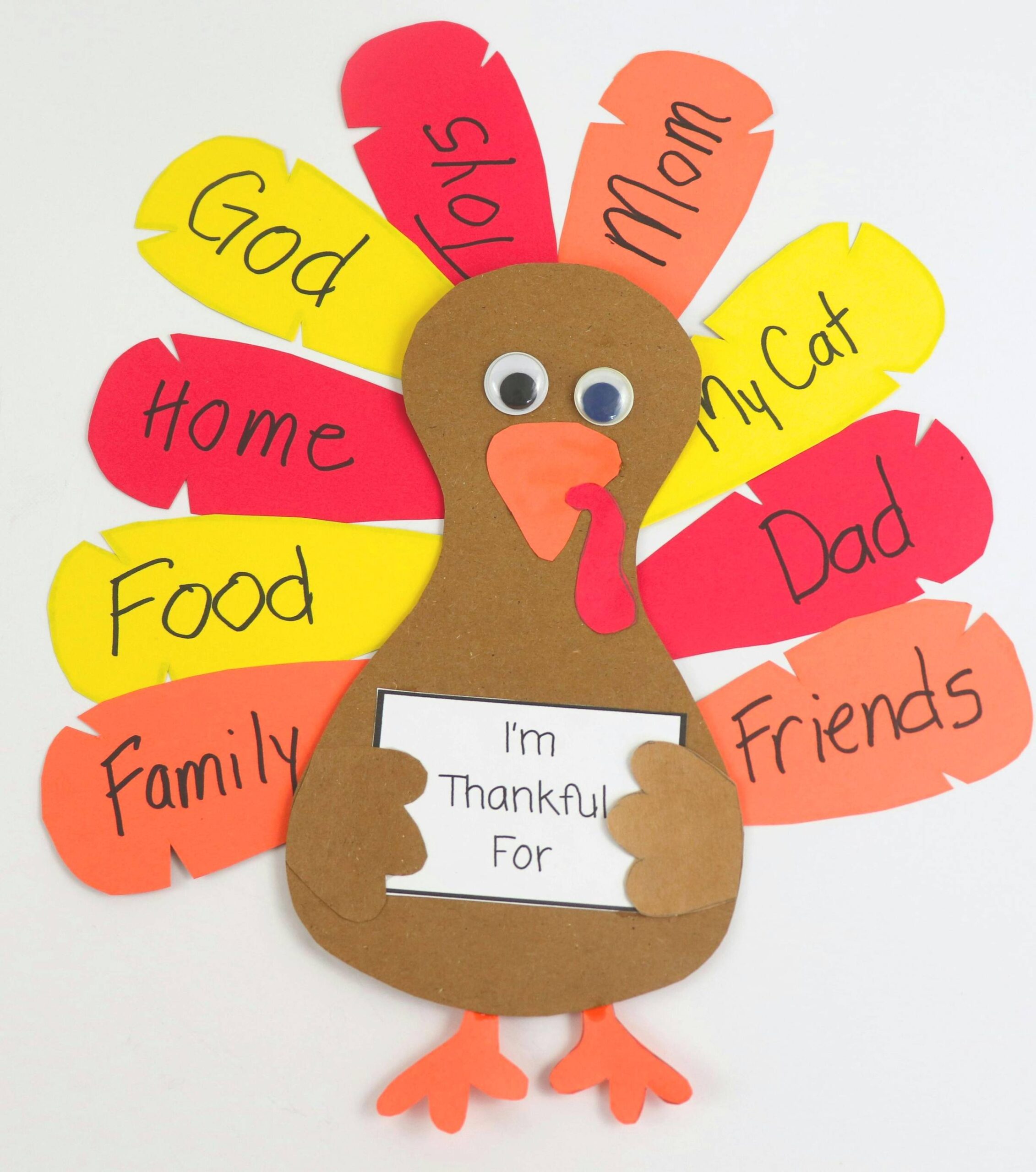 Thankful Turkey Craft Thankful Turkey Craft