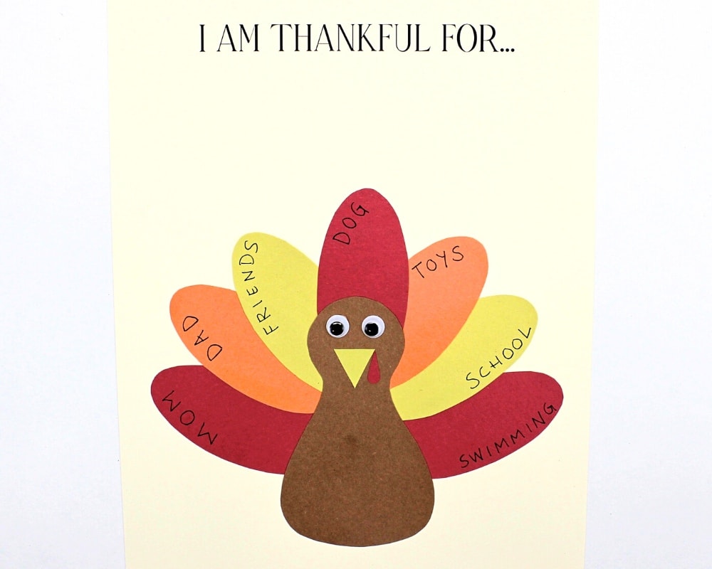Thankful Turkey Craft Template Thankful Turkey Craft Template