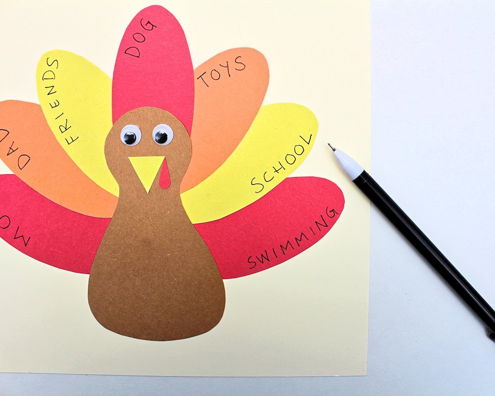 Thankful Turkey Craft Template
