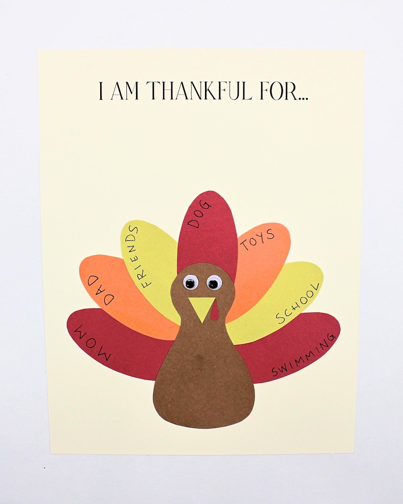 Thankful Turkey Craft Template