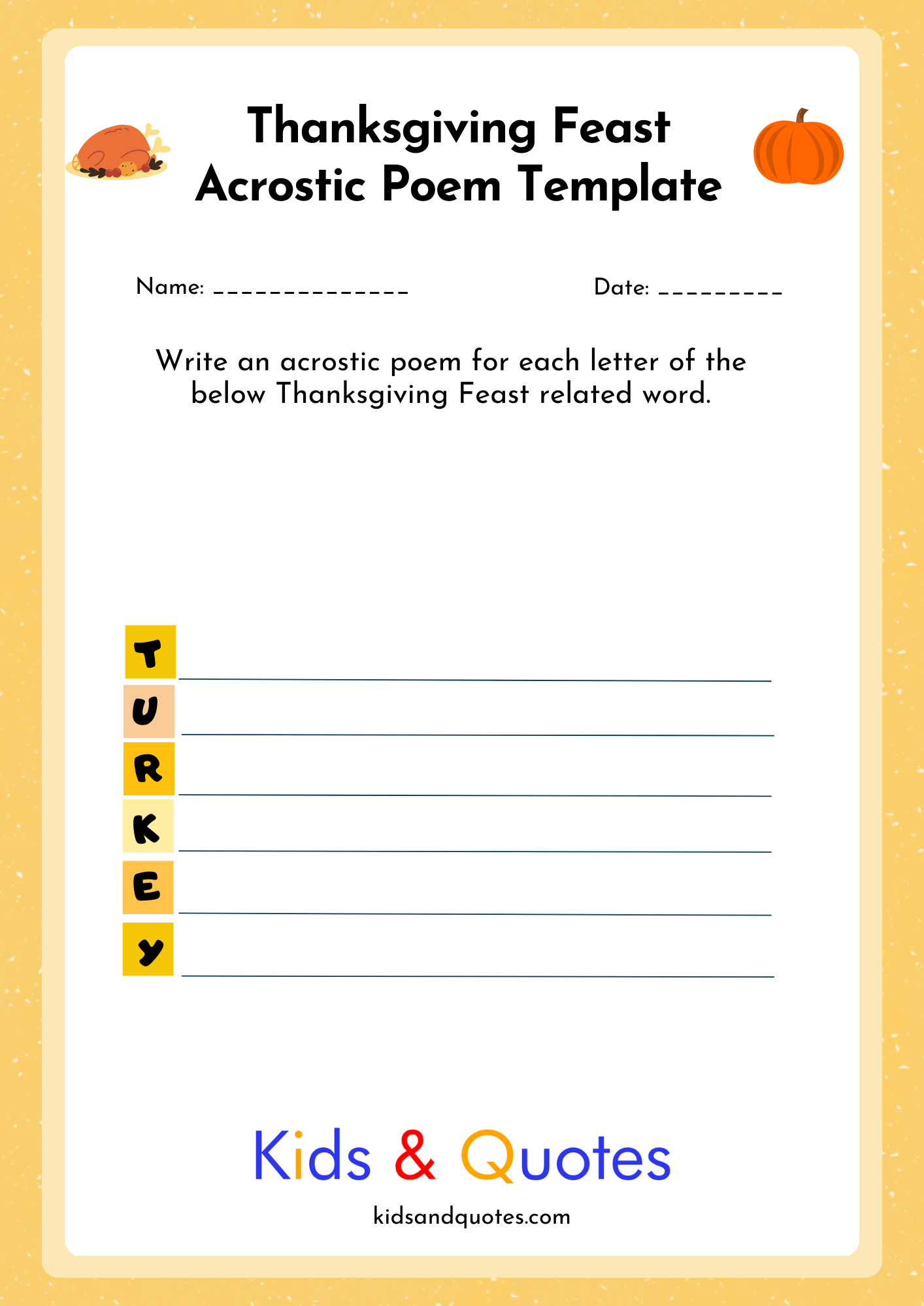 free printable acrostic poem template