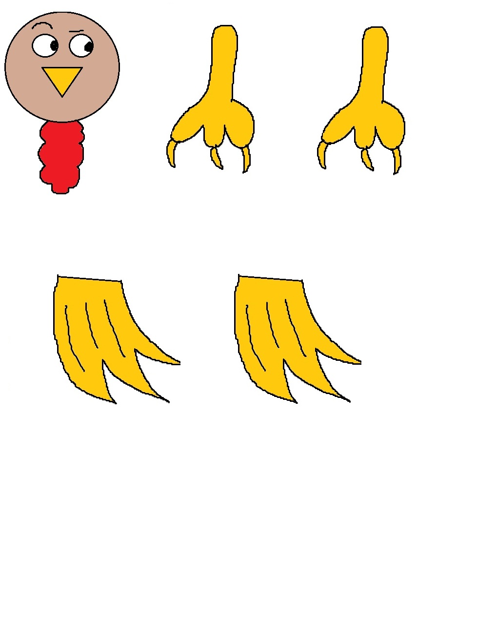 turkey head and feet template turkey head and feet template