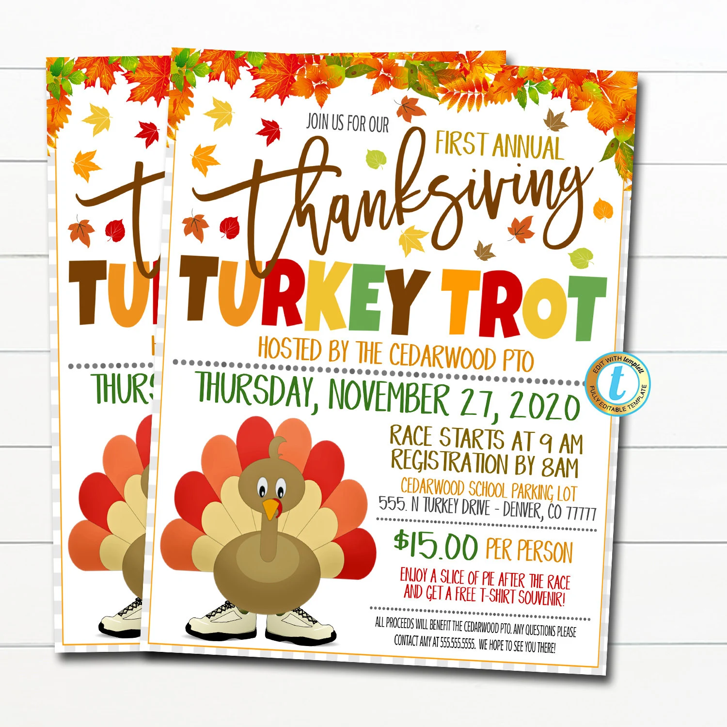Thanksgiving Turkey Trot Flyer 5k 10k