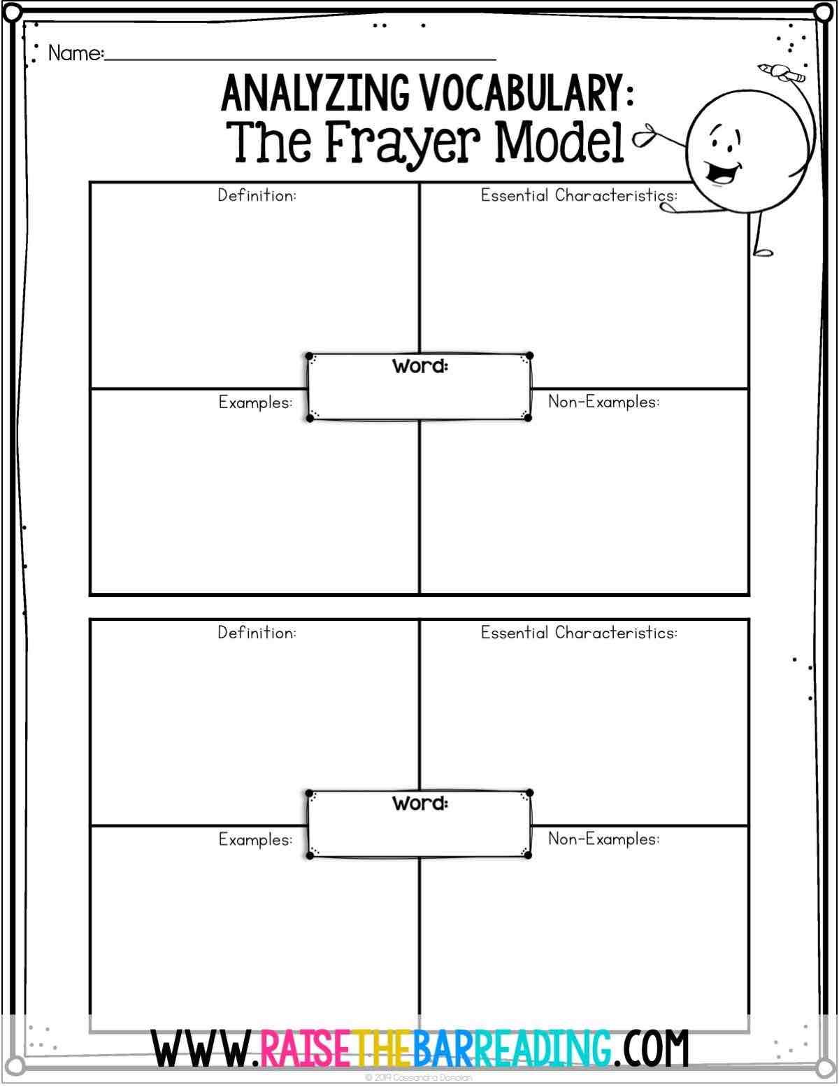 free printable frayer model template