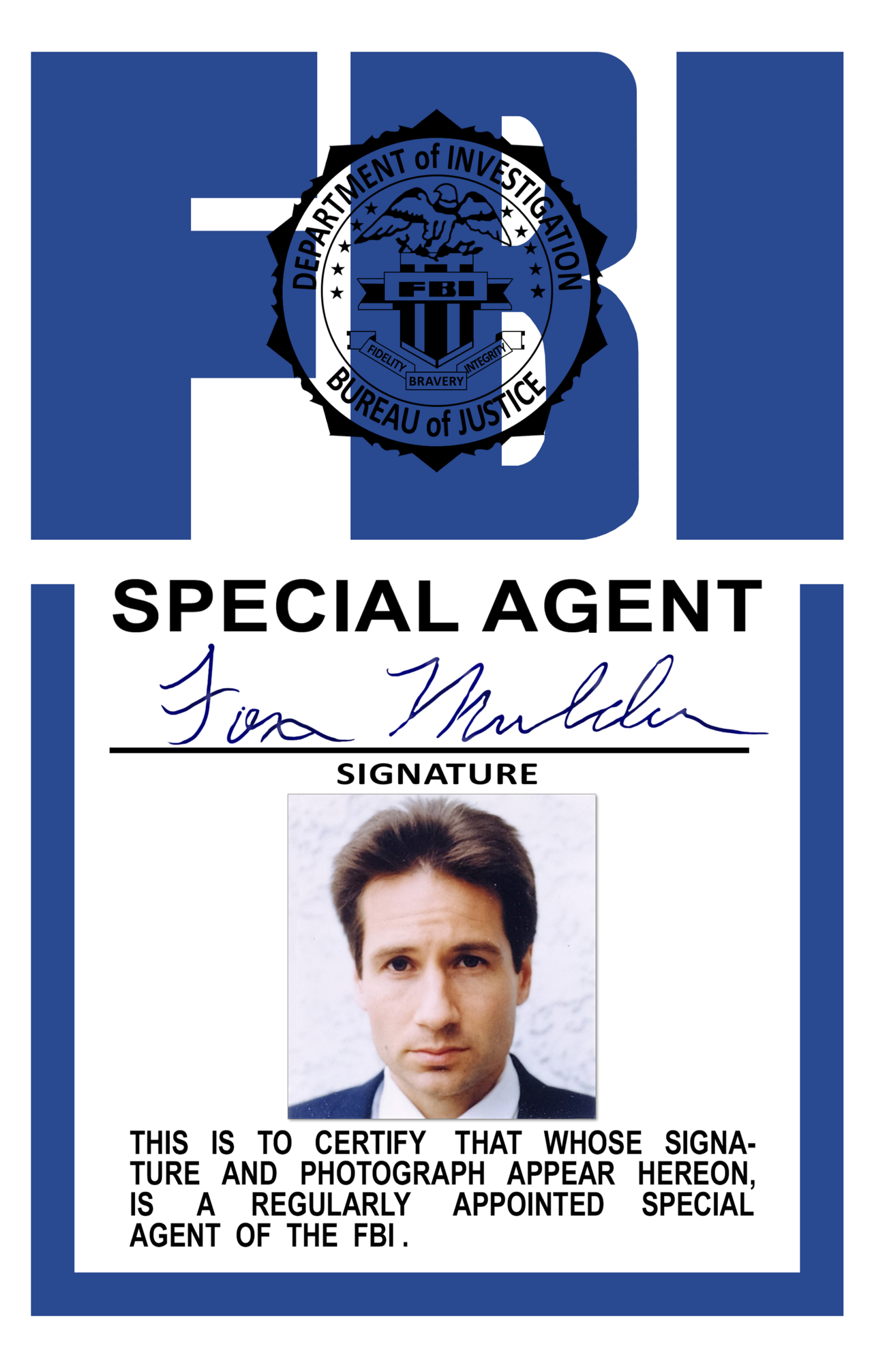The X Files Fox Mulder FBI Badge Replica 559341415 The X Files Fox Mulder FBI Badge Replica 559341415