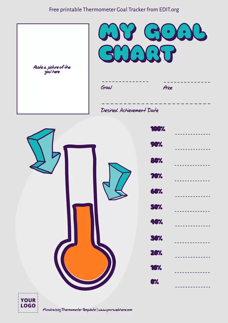 free printable fundraising thermometer template free printable fundraising thermometer template