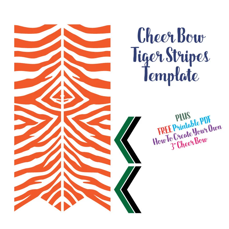 free printable cheer bow template