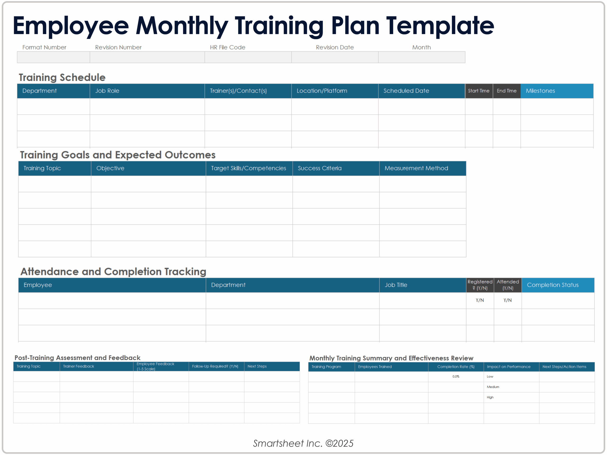 Training Plan Templates