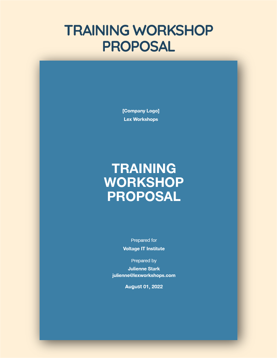 Training Workshop Proposal