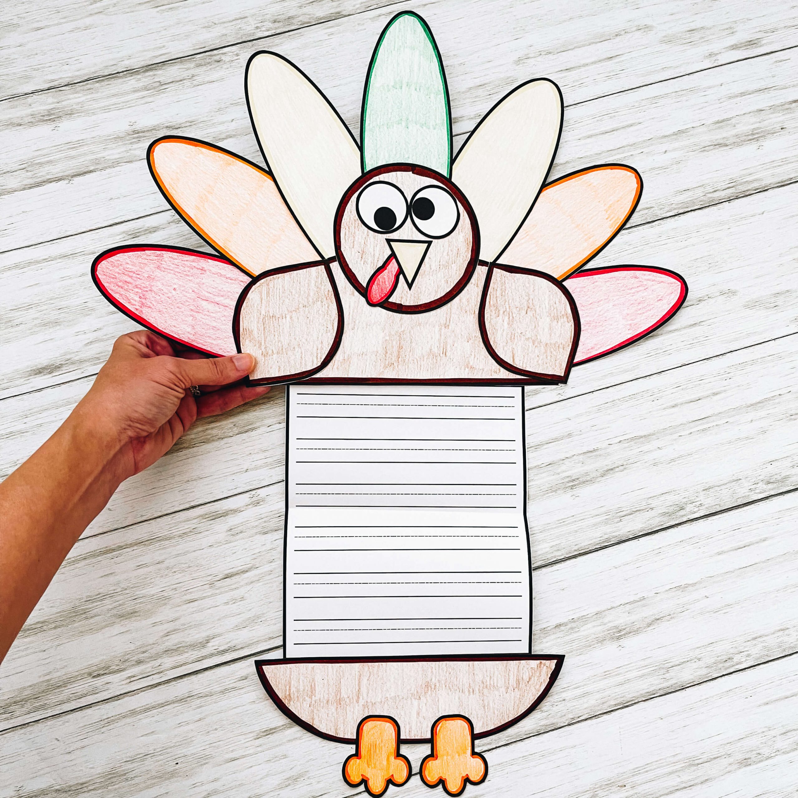 Turkey Craft Writing Template